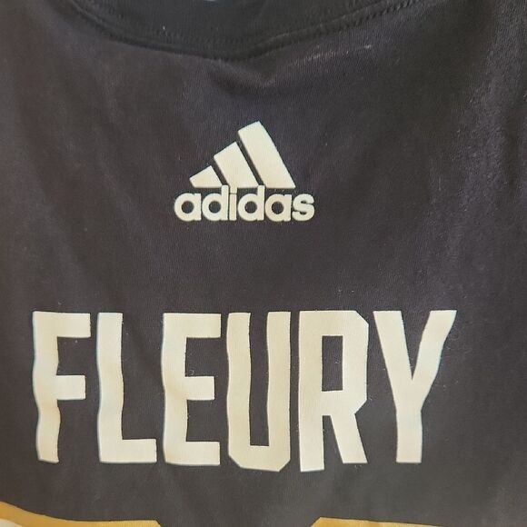 Black and Gold NHL Vegas Golden Knights Fleury#29 T-Shirt - Picture 7 of 7